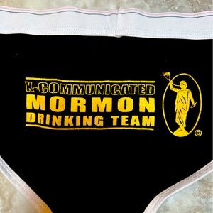 Women’s funny joke underwear new never worn excommunicated Mormon team m